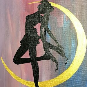 Glow in the dark sailor moon painting
